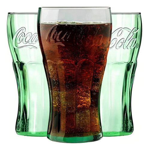 Juego De Vasos Coca Cola De Vidrio Coleccionables