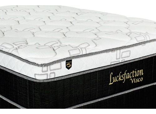 Colchão Luckspuma Pocket Satisfaction Visco Sued Queen 158