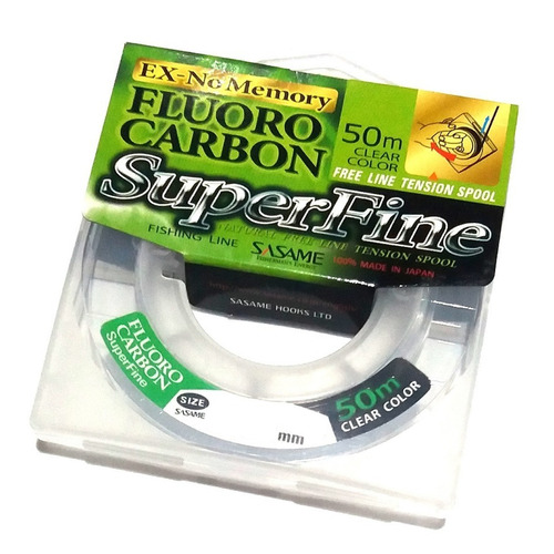 Nylon Sasame Fluoro Carbon 0.20mm Superfine 50m Clear 6.4lbs Color Transparente