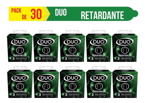 Condones Preservativos Duo Retardante X 30 Unidades