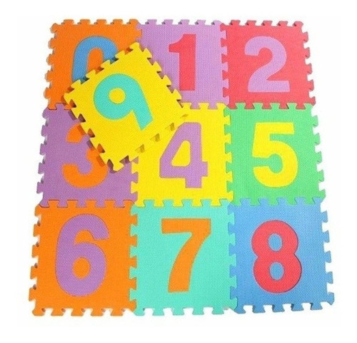 Imagen 1 de 1 de Piso De Goma Eva Encastrable Numeros Love 807