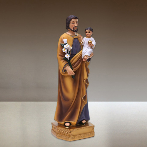 Mc Estatua Religiosa Resina San José Con Niño, Figura