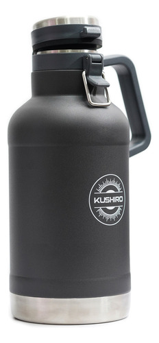 Termo Growler Kushiro 1,9 Lts Frio 24 Hs Acero Inoxidable Color Negro