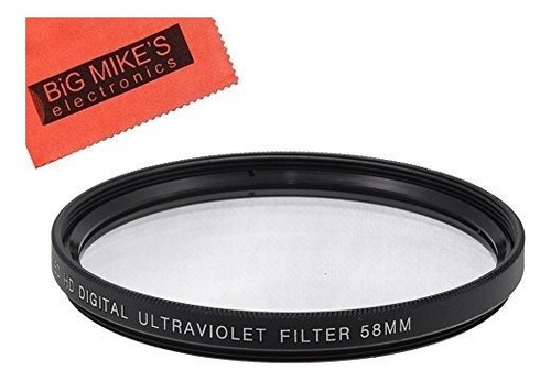 Filtro Uv 58mm Para Canon Rebel T5, T6, T6i, T7i, T8i, Eos