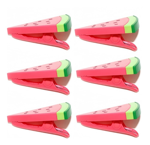 6 Lindos Clips Para Toallas Con Forma De Sandía