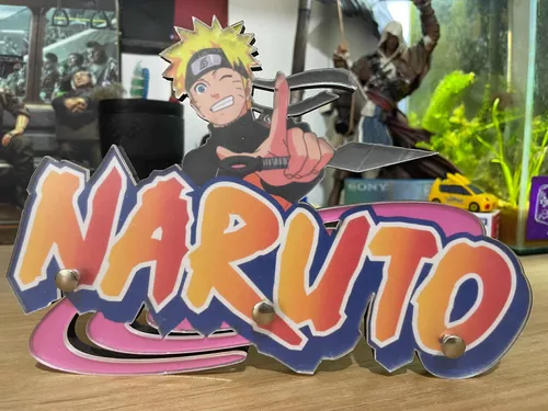 Porta Chaves mdf 4 Pinos Nuvens Akatsuki Naruto em Promoção na