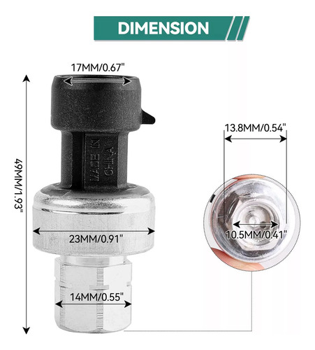 Qa1 A/c Refrigerant Pressure Switch Sensor Para Buick