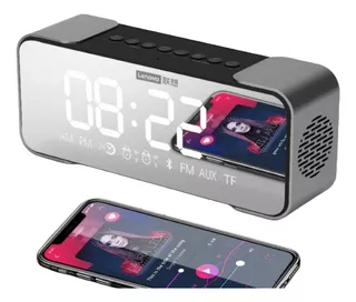 Lenovo Parlante Reloj Despertador Radio Bluetooth