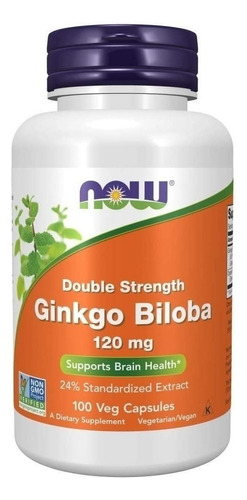 Ginkgo Biloba Doble Fuerza, 120mg 50caps, Now,