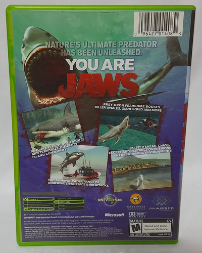 Jaws Unleashed - Xbox Clássico (Usado)