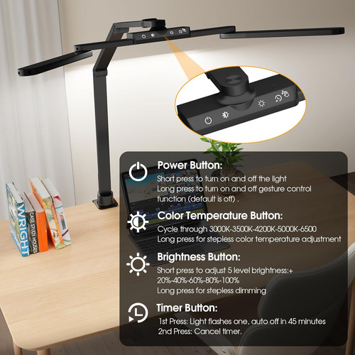 Lámpara De Escritorio Led Con Sensor De Gestos, Luz De Escri