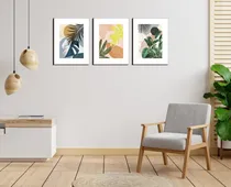Comprar Cuadros Murales Tripticos Modernos Plantas Y  Figuras Promo!