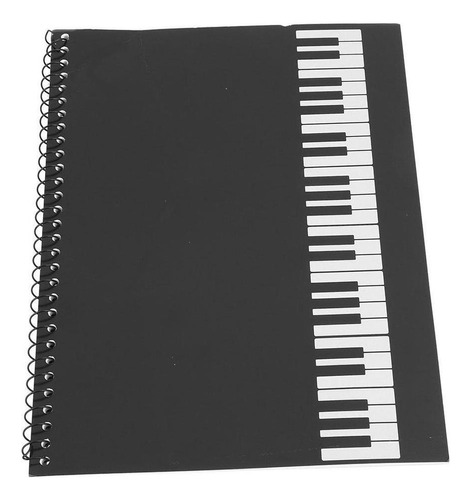 Cuaderno De Notas Musicales (50 Páginas, Piano Negro)