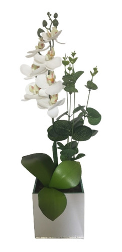 Arranjo Orquideas Brancas Flor Artificial Decoração Casa