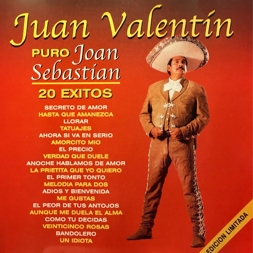 Cd Juan Valentin Puro Joan Sebastian 20 Exitos - Nuevo