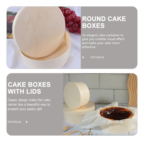 Cajas Redondas De Madera Para Tartas De Queso, Caja De Embal