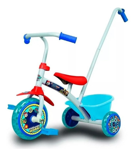 Triciclo Infantil Paw Patrol Con Barral De Empuje