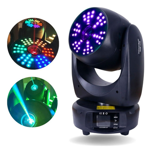 Cabeza Móvil Laser Rgb 3w Aro Led Rgb Con Macros, Dmx