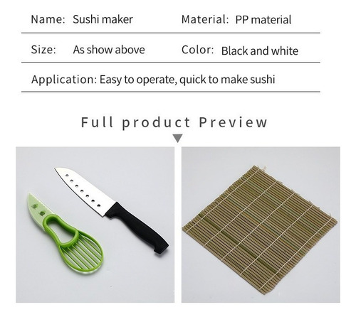 Juego De Herramientas Para Hacer Sushi, 16 Piezas