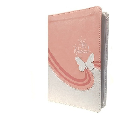 Biblia Mis Quince Rosa Y Blanco Símil Piel Reinavalera 1960