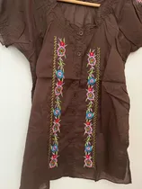 Comprar Remera Blusa Bordada Hindu Indumentaria Dama 