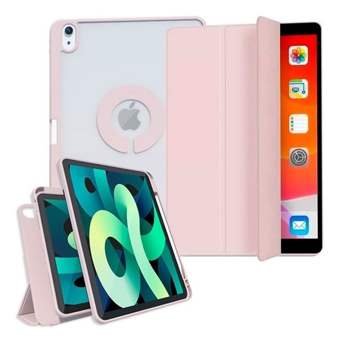 Funda Tablet Magnetica Generica Para iPad 7/8/9 10.2'' Color Rosa