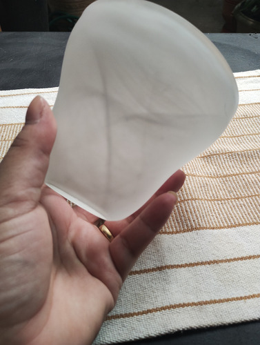 Tulipa/cúpula Para Abajur/luminária Antiga Vidro Fosco Lisa (Usado)