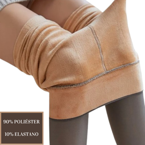 Meia Calça Térmica Translúcida Forrada Com Pelúcia Inverno Translucida Plus Size