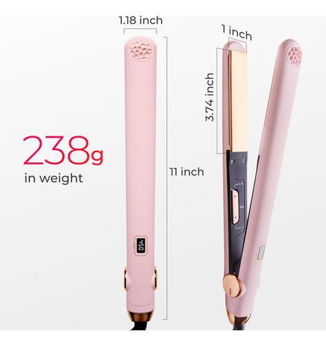 Alisador E Modelador De Cabelo Tymo Flat Iron 2 Em 1 Titaniu