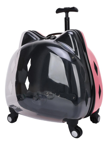 Mochila Con Ruedas Para Perros Y Gatos, Cápsula Rosa