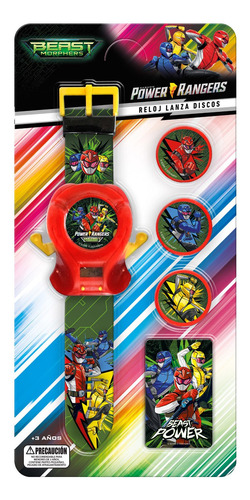 Imagen 1 de 1 de Power Rangers Beast Morphers Reloj Lanza Discos Hasbro