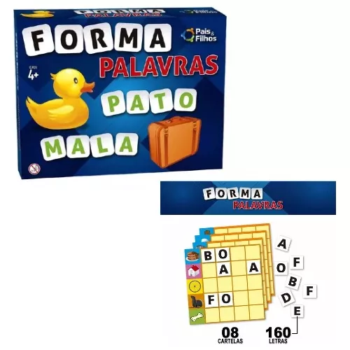 Jogo Educativo Pedagógico Forma Palavras Com 120 Letras Toia