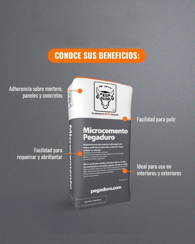 Microcemento Pegaduro 15pzas