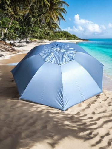 Guarda Sol Barco Aluminio Dupla Face Pesca 1,80m E 2,00m Cor Laminado Liso