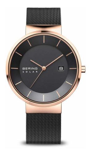 Reloj Hombre Bering 14639-166 Cuarzo Pulso Negro En Acero