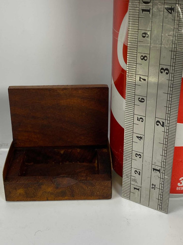 Imagen 7 de 8 de Pastillero O Joyero De Madera Bronce Antiguo