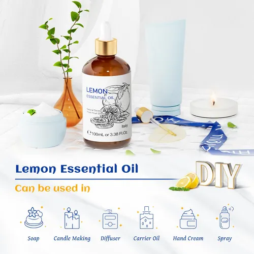 Aceite Esencial De Limon, Aceite De Limon Natural Puro De Gr