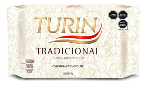Marqueta Cobertura De Chocolate Semiamargo  Turin De 1 Kg