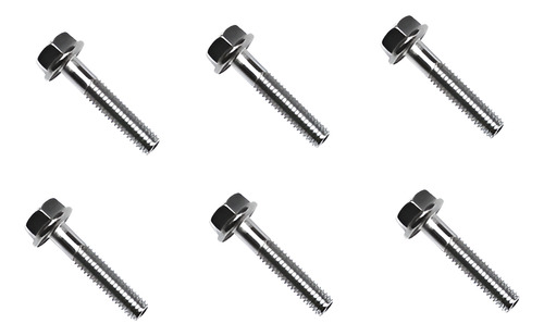 Tornillo exagonal Moto Cromado 6mm X 28 Paso 1.25 (x6u Chako
