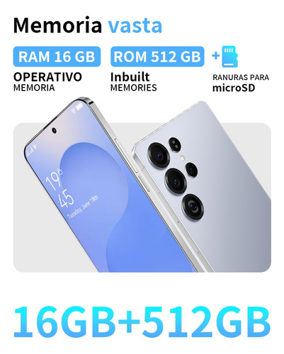 2025 Ultimas Ofertas Celulares Dual Sim Genérica S25 Ultra 512gb/16gb Ram Soporta 5g Wifi Android 14 Smartphone Desbloquea Batería De Larga Duración Negro