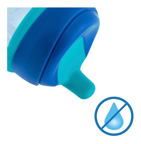 Vaso para bebés con aza antiderrame Chicco Training Cup color blue de 200mL