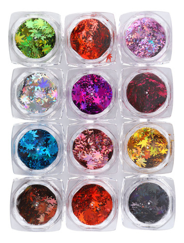 Uñas Decorativas Con Forma De Hoja De Arce En 12 Colores Con