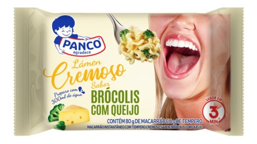 Macarrão Instanta Lamen Brocolis Com Queijo Miojo Panco 85gr