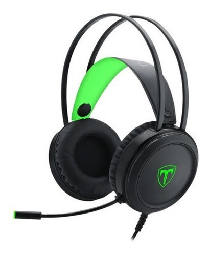 Audifonos Pc Gamers Micrófono T-dagger Ural T-rgh202 Headset Negro/verde Verde