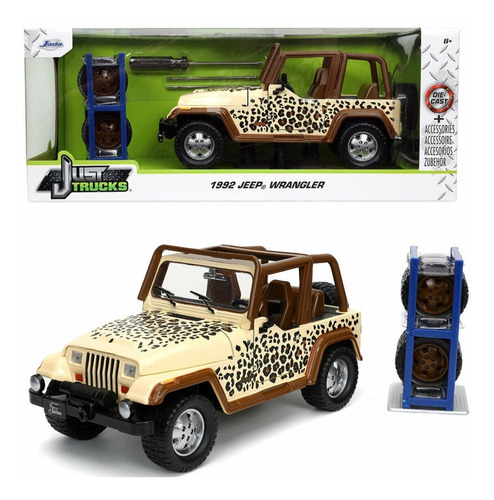 1992 Jeep Wrangler Extra Llantas Jt 1:24 Jada Toys Color Beige