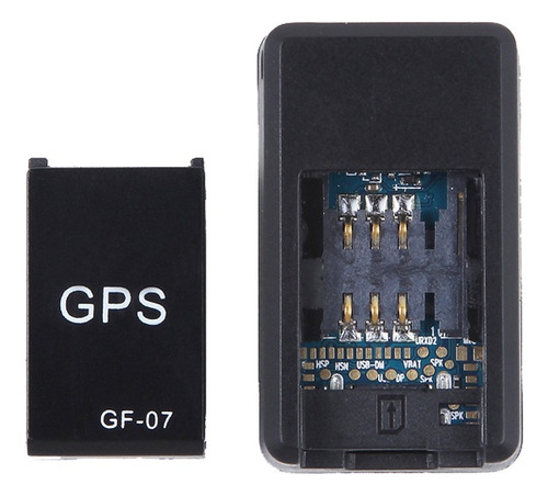 Mini localizador remoto Gf-07 Gps Cor Preto