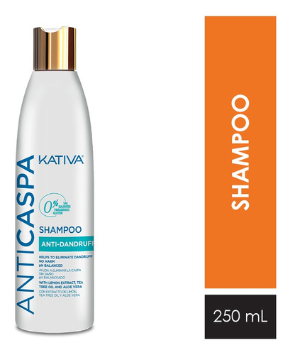 Shampoo Kativa Anticaspa - Frasco 250ml