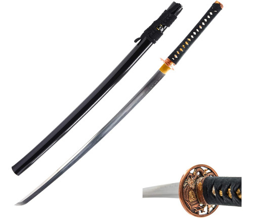 Espada Japonesa Samurai Katana, Tsuba De Bambú De Latón, Ace