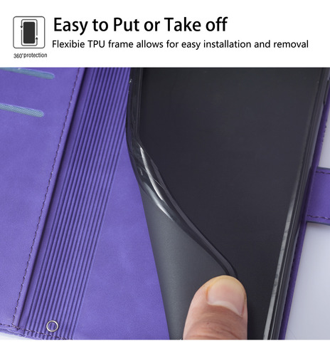 Funda De Piel Empresarial Para Motorola E15, A Prueba De Salpicaduras, 3 Ranuras Para Tarjetas, Soporte, Bloqueo Rfid, 6 Colores