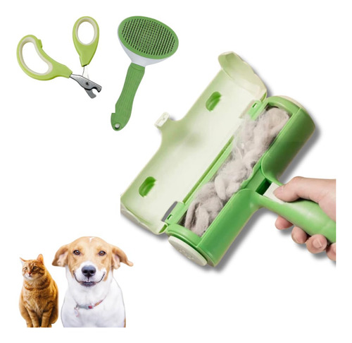 Rodillo De Pelusa Zarvi Estilo Rana 2024 Para Mascotas Color